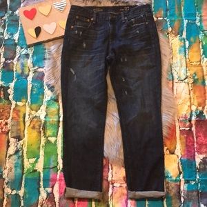 J.Crew broken in boyfriend distressed jeans